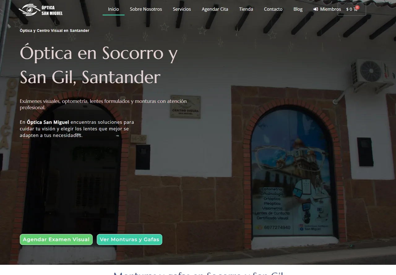 View of the Óptica San Miguel project